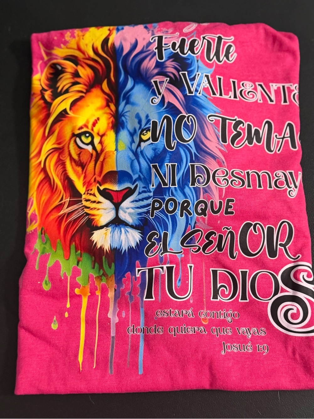 Graphic Tee - Pink Lion Faith Design